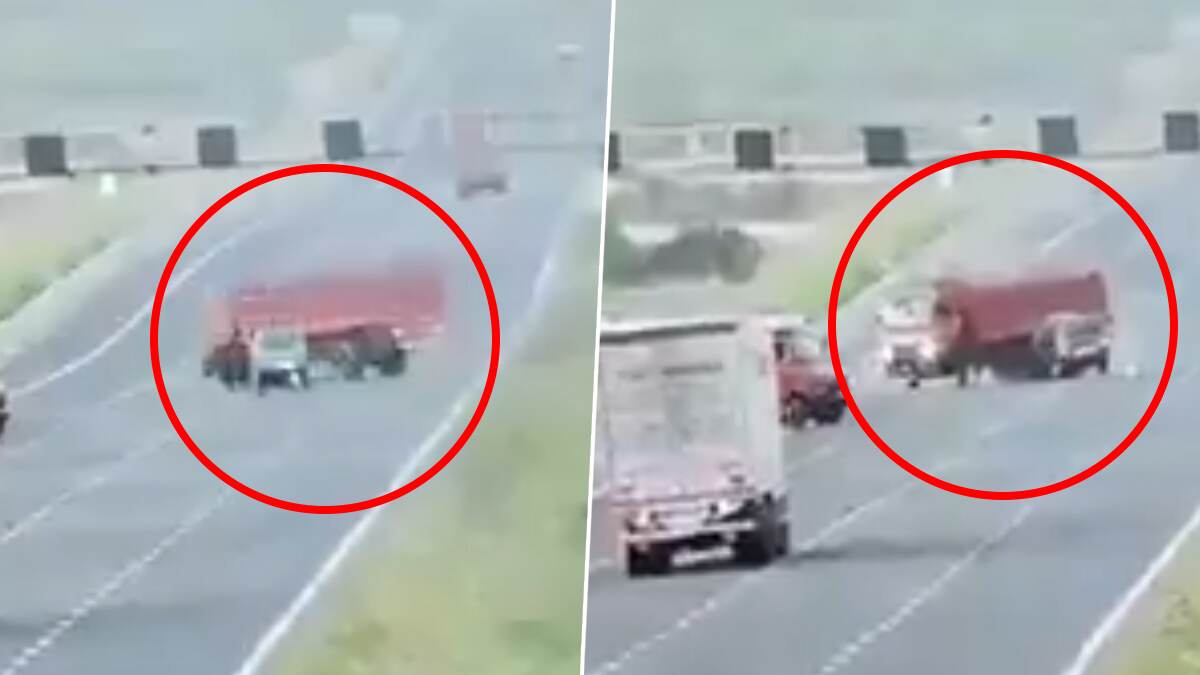 Car - Lorry Crash 5 Died: லாரி ஓட்டுனரின் அலட்சியத்தால் விநாயகர் கோவிலுக்கு சென்ற 5 பேர் உடல்நசுங்கி பலி; நெஞ்சை ரணமாக்கும் சிசிடிவி வீடியோ.!