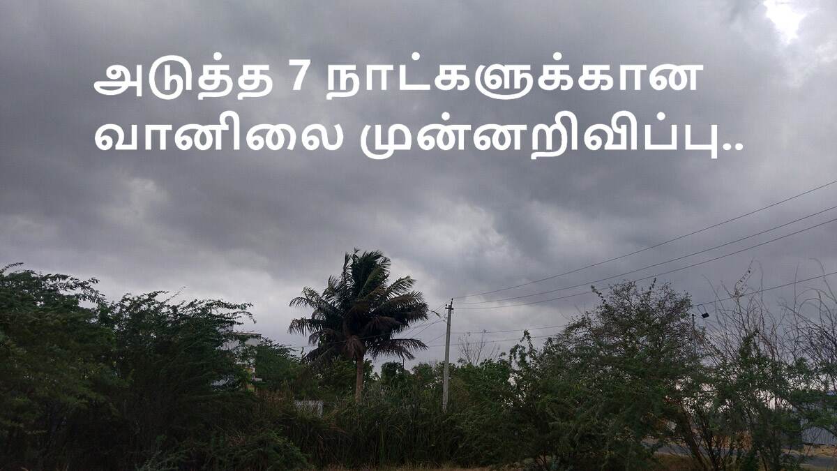 TN Weather Update: தமிழ்நாட்டில் அடுத்த ஒருவாரத்திற்கு குட் நியூஸ் சொன்ன சென்னை வானிலை ஆய்வு மையம்; மழை பெய்யும் மாவட்டங்கள் விபரம் இதோ.!