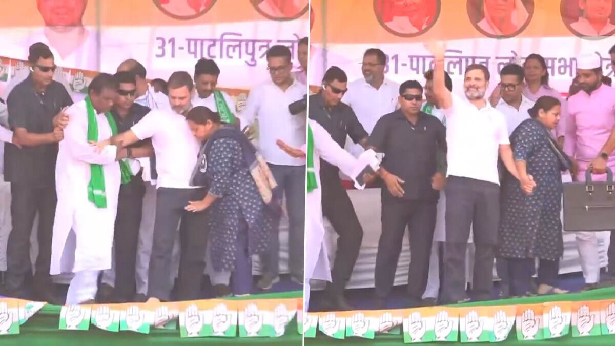 Close Shave For Rahul Gandhi: திடீரென சரிந்து விழுந்த மேடை...ராகுல்காந்தியின் பீகார் தேர்தல் பரப்புரையில் பரபரப்பு..!