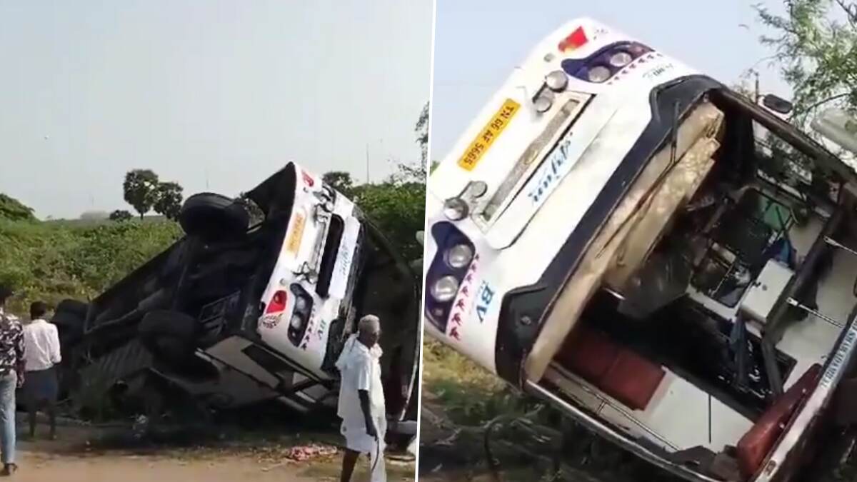 Omni Bus Accident: ஆம்னி பேருந்து பள்ளத்தில் கவிழ்ந்து விபத்து.. 10 பேருக்கு காயம்..!