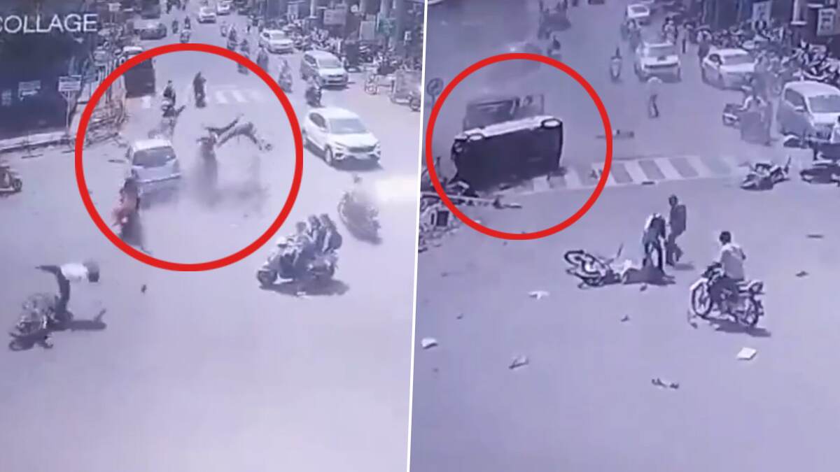 Car Collided With Multiple Bikes: அதிவேகமாக வந்த கார் கண்ணிமைக்கும் நேரத்தில் வாகனங்களை அடித்து தூக்கி பயங்கர விபத்து; 3 பேர் பலி.., பதற வைக்கும் காட்சிகள்..!