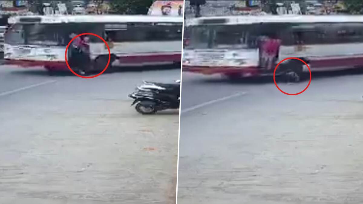 Road Accident CCTV Footage: கல்லூரி மாணவி பேருந்து சக்கரத்தின் கீழே விழுந்து உடல் நசுங்கி பலி; பதைபதைக்க வைக்கும் சிசிடிவி காட்சிகள்..!