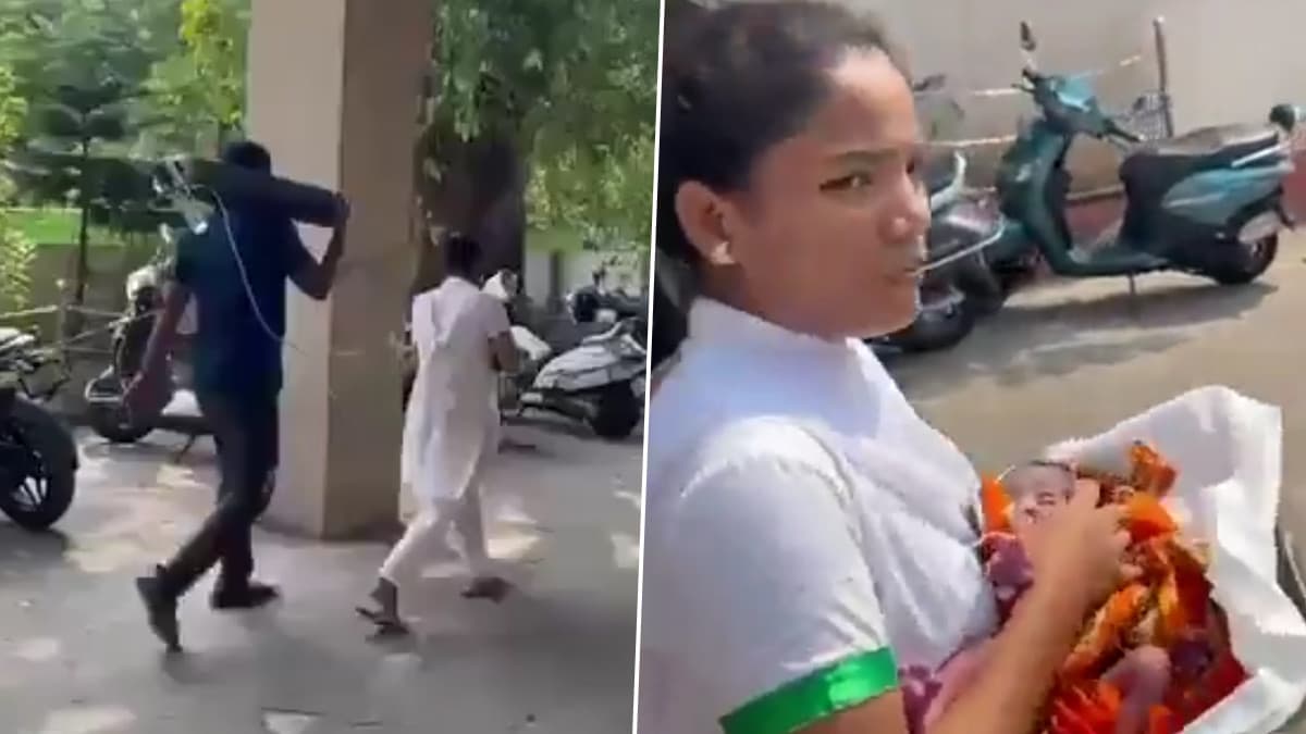 Father Carries Oxygen Cylinder for Premature Baby: குறைப்பிரசவத்தில் பிறந்த குழந்தை.. ஊழியர்கள் இல்லாத மருத்துவமனை.. குழந்தைக்காக ஆக்ஸிஜன் சிலிண்டரை தூக்கி ஓடும் தந்தை.. வைரலாகும் வீடியோ..!