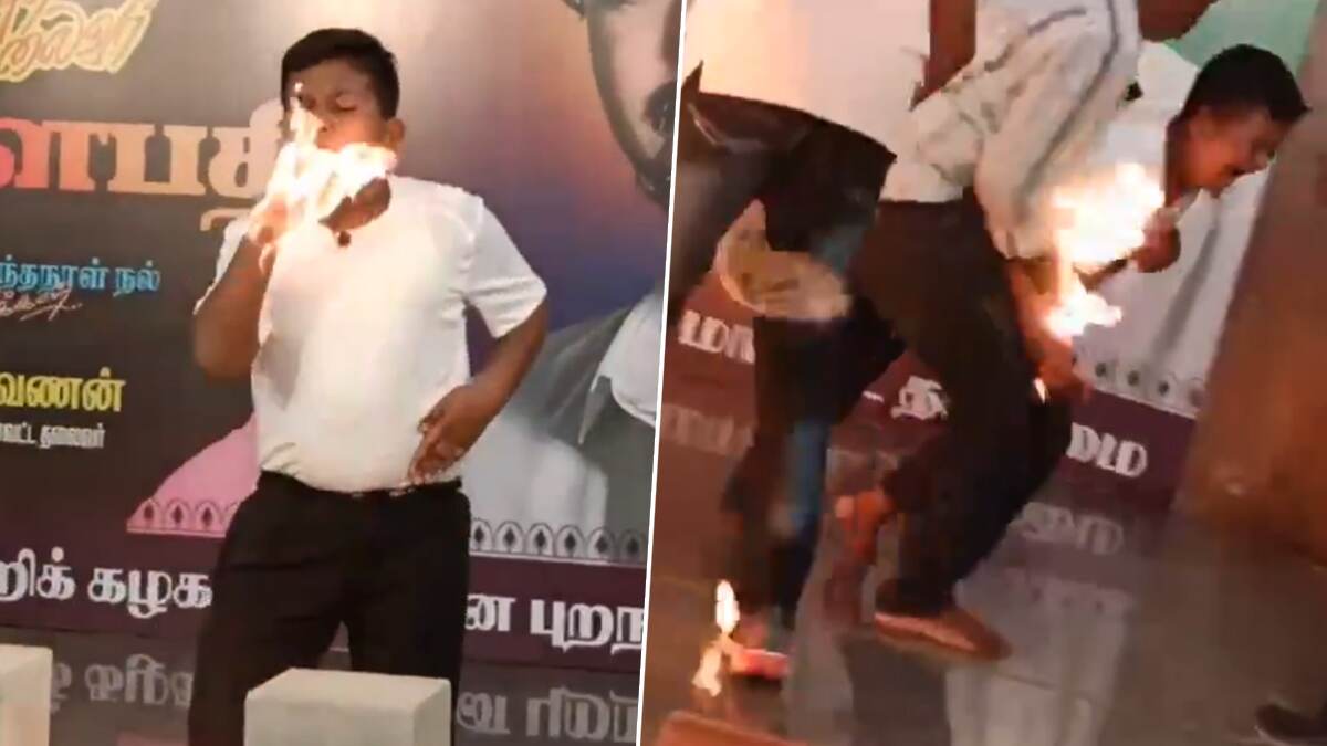 Vijay Fanboy Injured: விஜய் பிறந்தநாளை முன்னிட்டு சிறுவன் செய்த சாகசம்; நொடியில் பயங்கர தீ விபத்து.. பதறவைக்கும் காட்சிகள்.!