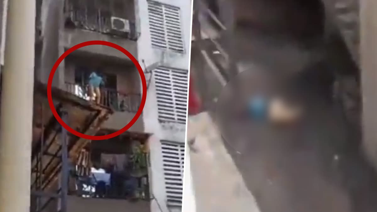Suicide Attempt Caught on Camera: குடும்ப சண்டையில் விபரீதம்; 4 வது மாடியில் இருந்து குதித்த பெண் தற்கொலை முயற்சி.. அதிரவைக்கும் காட்சிகள்.!