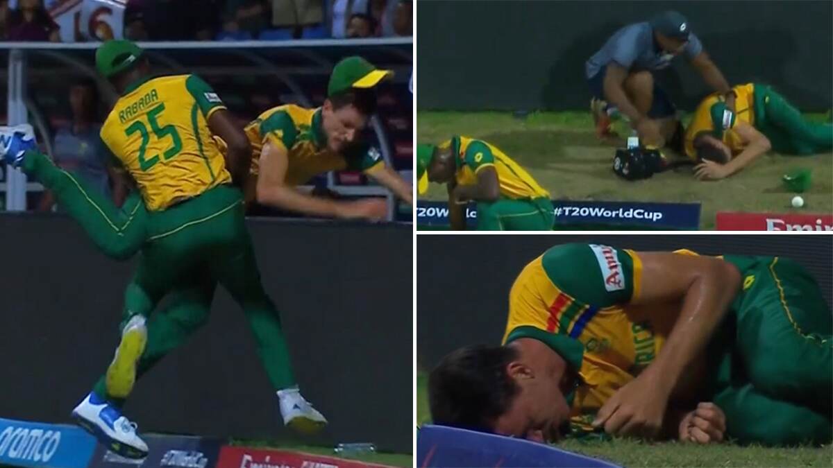 Kagiso Rabada, Marco Jansen: கேட்ச் பிடிப்பதில் வேகம்.. பவுண்டரில் லைனில் அந்தரத்தில் மோதிக்கொண்ட வீரர்கள்; வெஸ்ட் இண்டீஸ் - தென்னாபிரிக்கா அணிகள் ஆட்டத்தில் சுவாரஷ்யம்.!