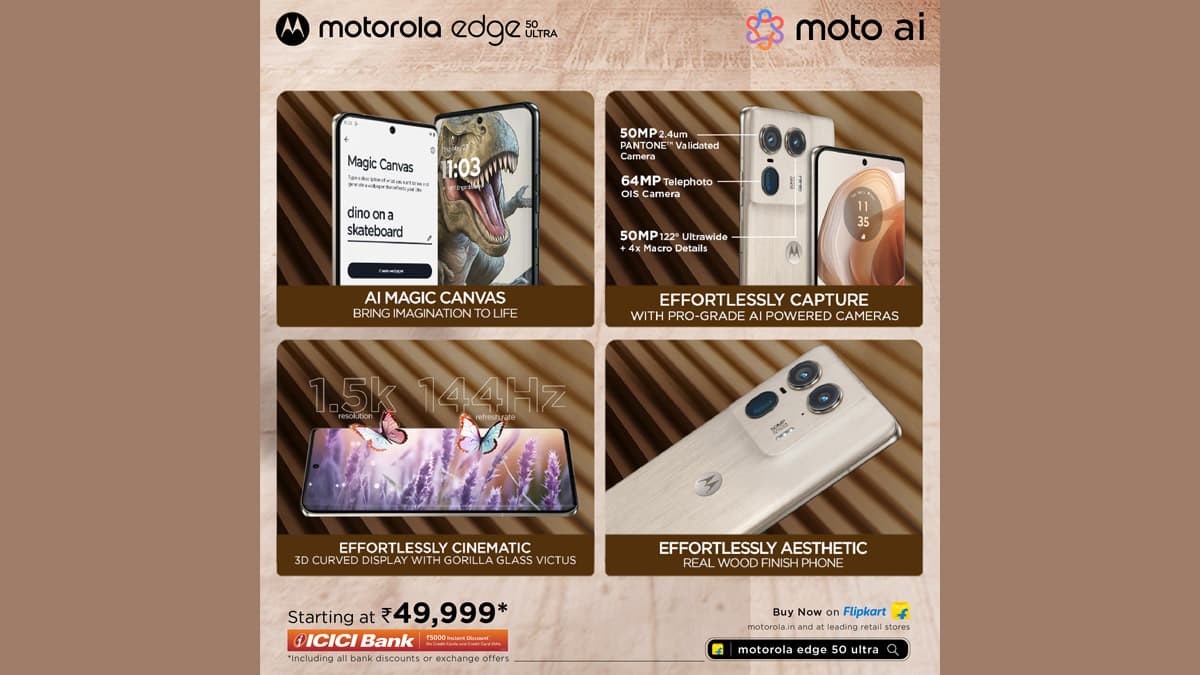 Motorola Edge 50 Ultra: வெளியான மோட்டோரோலா நிறுவனத்தின் எட்ஜ் 50 அல்ட்ரா 5ஜி ஸ்மார்ட்போன்.. இதன் சிறப்பம்சங்கள் என்ன தெரியுமா?.!