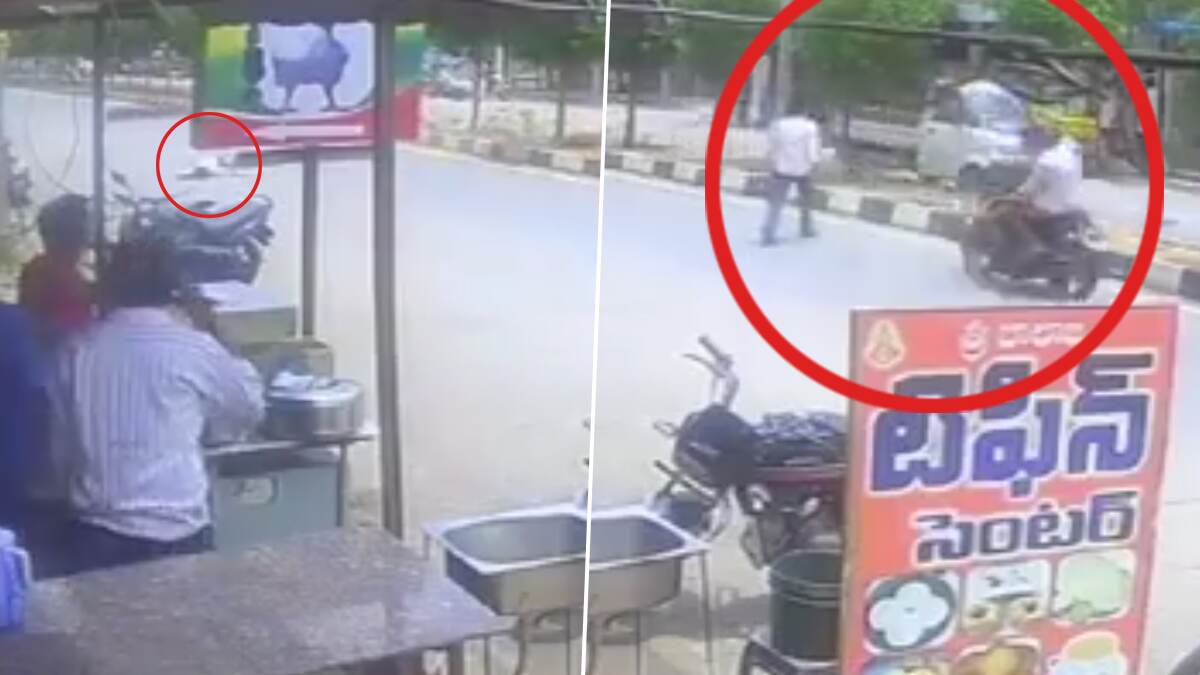 Youth Death in Bike Accident: சாலையைக் கடந்தவர் மீது அதிவேகத்தில் மோதி பயங்கர விபத்து.. டிவைடரில் மோதி இளைஞர் பலி., பதறவைக்கும் காட்சிகள்.!