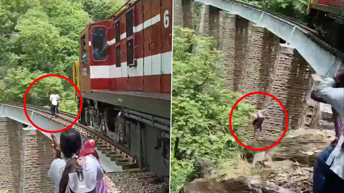 Rail Bridge Couple Photoshoot Tragedy: இரயில்வே தண்டவாளத்தில் போட்டோசூட்; 90 அடி பள்ளத்தில் குதித்த புதுமணத்தம்பதி.. நடந்த விபரீதம்.!