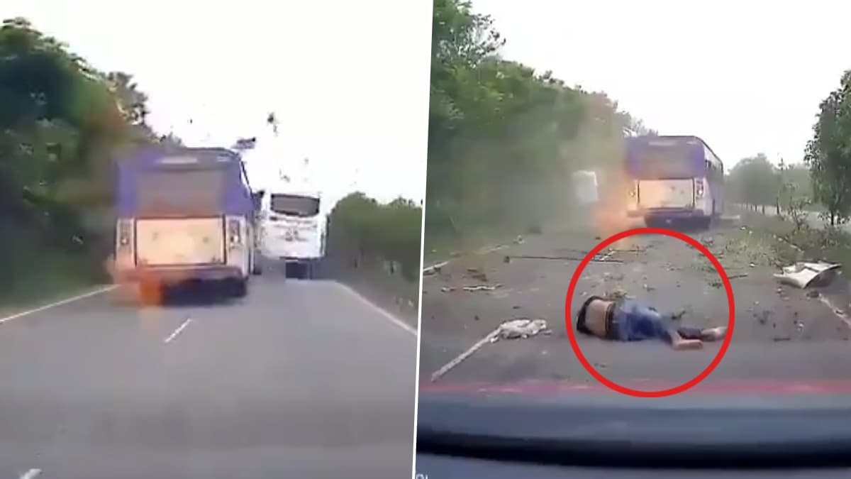 Horrific Road Accident: கண்ணிமைக்கும் நேரத்தில் நடந்து முடிந்த பயங்கர விபத்து; டேஷ்கேமில் பதிவான அதிர்ச்சி காட்சிகள்.!