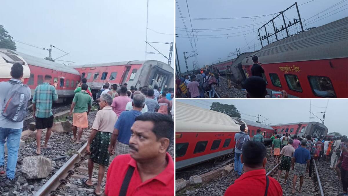 Mumbai-Howrah Train Accident: மும்பை விரைவு ரயிலில் 14 பெட்டிகள் தடம் புரண்டு விபத்து.. 2 பேர் பலி.. 40 பேர் படுகாயம்..!