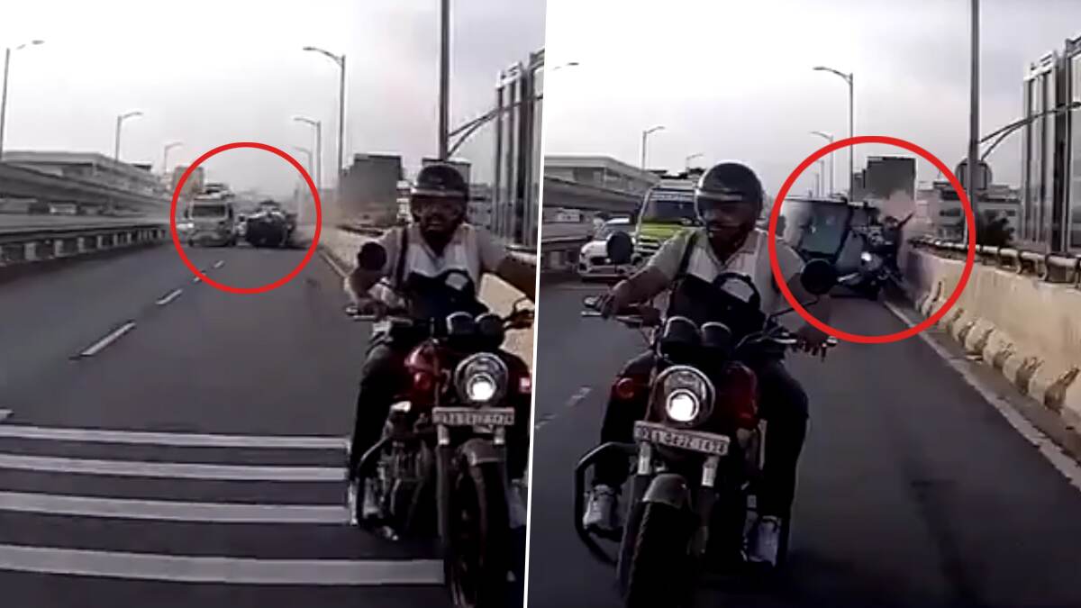 Car Accident: ஆம்புலன்சுக்கு வழிவிட்ட கார் தடுப்புச் சுவரில் மோதி விபத்து..!