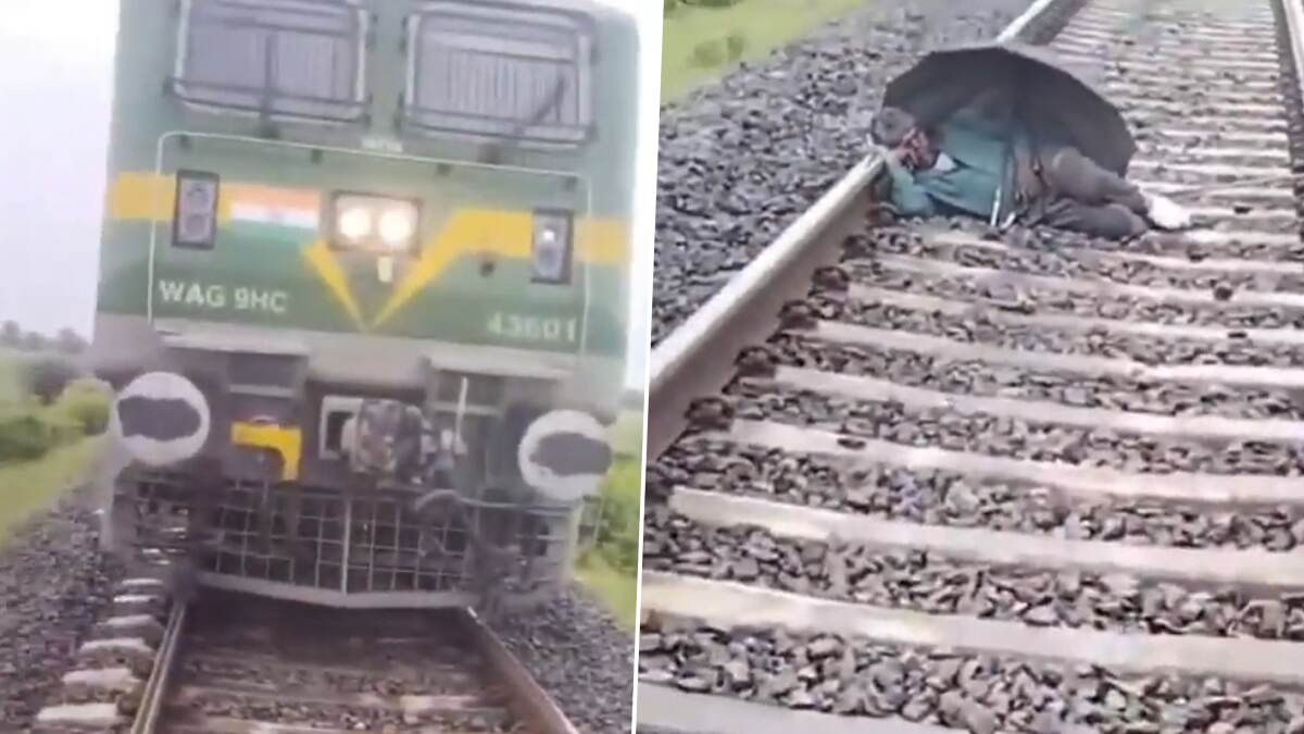 Man Sleeping On Railway Tracks: தண்டவாளத்தில் தலைவைத்து உறங்கிய முதியவர்; ஓட்டுநர் என்ன செய்தார் தெரியுமா?..! வைரல் வீடியோ உள்ளே..!