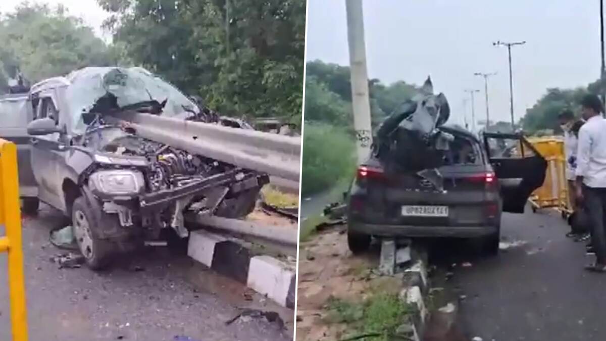 Car Accident: சாலைத்தடுப்பில் சொருகி நின்ற கார்; அதிவேகம், காருக்குள் ஆட்டம்-பாட்டம்.. நால்வர் நிலை? பதறவைக்கும் விபத்தின் காட்சி..!