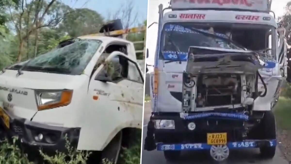Two Trucks Collied, 8 Dead: 2 லாரிகள் மோதி பயங்கர விபத்து; கோவிலுக்கு சென்ற பக்தர்கள் 8 பேர் பரிதாப பலி.!