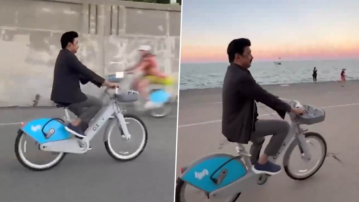 TN CM MK Stalin Cycle Ride: சிகாகோவில் சைக்கிள் ஓட்டி கலக்கிய தமிழக முதல்வர்.. வைரலாகும் வீடியோ..!