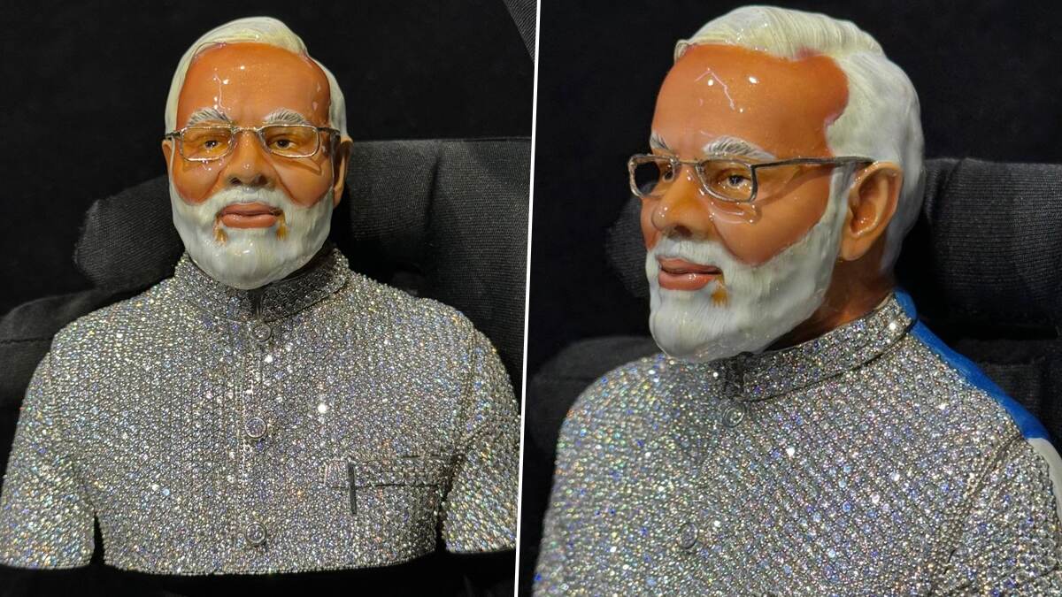 Diamond Statue Of PM Modi: வைரத்தால் ஆன பிரதமர் மோடி சிலை.. அமெரிக்காவில் பிரதமர் மோடிக்கு சிறப்பு பரிசு..!