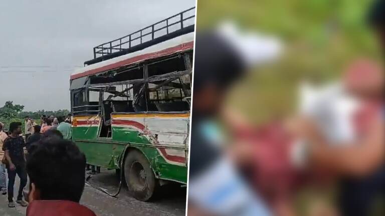 Lorry-Bus Accident: லாரி மீது பேருந்து மோதி பயங்கர விபத்து.. 3 பேர் பலி..!