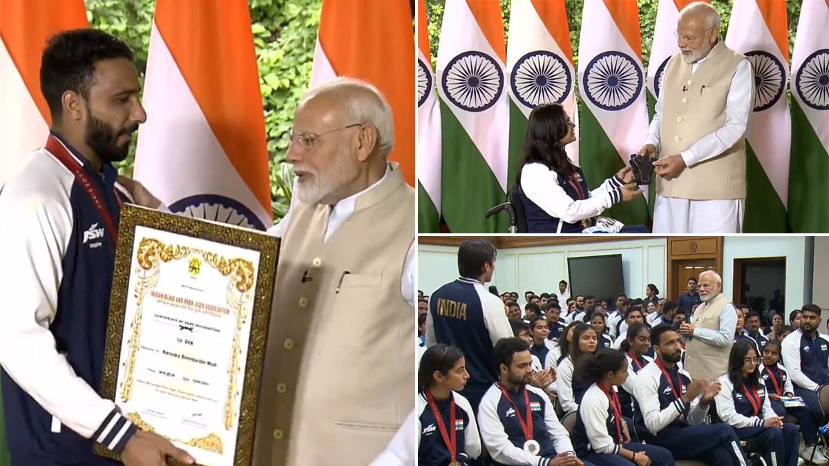 PM Modi Meets Paralympic 2024 Medallists: பாரா ஒலிம்பிக்கில் பங்கேற்ற இந்திய அணியினர்.. பிரதமர் நரேந்திர மோடி உடன் சந்திப்பு..!