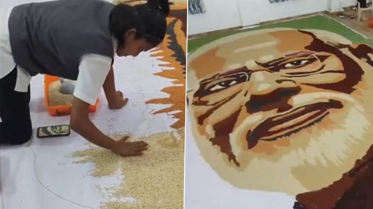 PM Narendra Modi: பிரதமர் நரேந்திர மோடியின் பிறந்தநாளை முன்னிட்டு, 800 கிலோ தானியங்கள் கொண்ட சித்திரம்; அசத்திய சென்னை மாணவி..!
