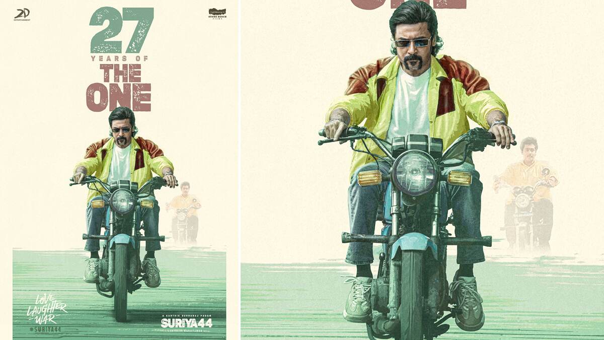 Suriya 44 Update: "காதல்.. சிரிப்பு.. யுத்தம்" சூர்யா 44 படத்தின் போஸ்டர் வெளியீடு..!