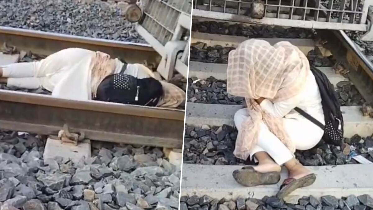 Young Girl Suicide Attempt: தற்கொலை செய்ய வந்த இளம்பெண்.. ரயில் தண்டவாளத்தில் உறங்கிய சம்பவம்.. வீடியோ உள்ளே..!