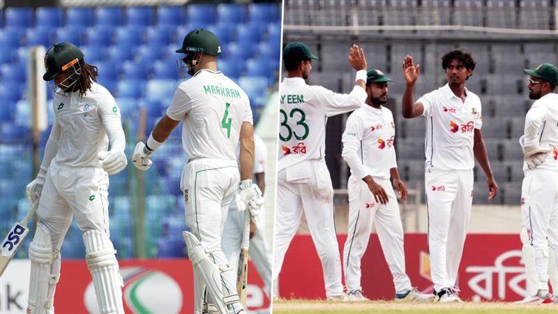 BAN Vs RSA 2nd Test: வங்கதேசத்திற்கு எதிரான 2வது டெஸ்ட் போட்டி.. மதிய உணவு இடைவேளை வரை தென்னாப்பிரிக்கா நிதான ஆட்டம்..!