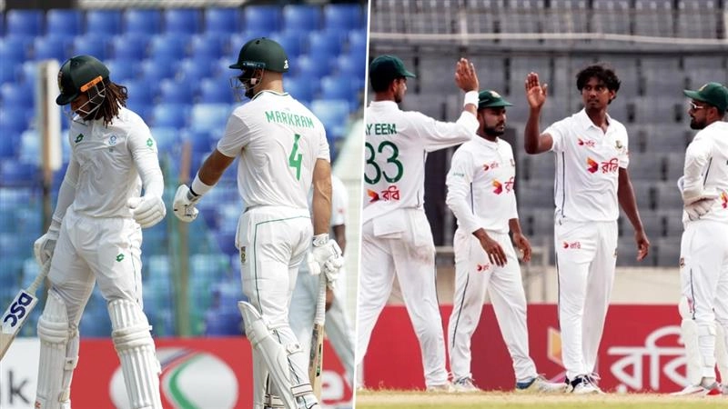 BAN Vs RSA 2nd Test: வங்கதேசத்திற்கு எதிரான 2வது டெஸ்ட் போட்டி.. மதிய உணவு இடைவேளை வரை தென்னாப்பிரிக்கா நிதான ஆட்டம்..!