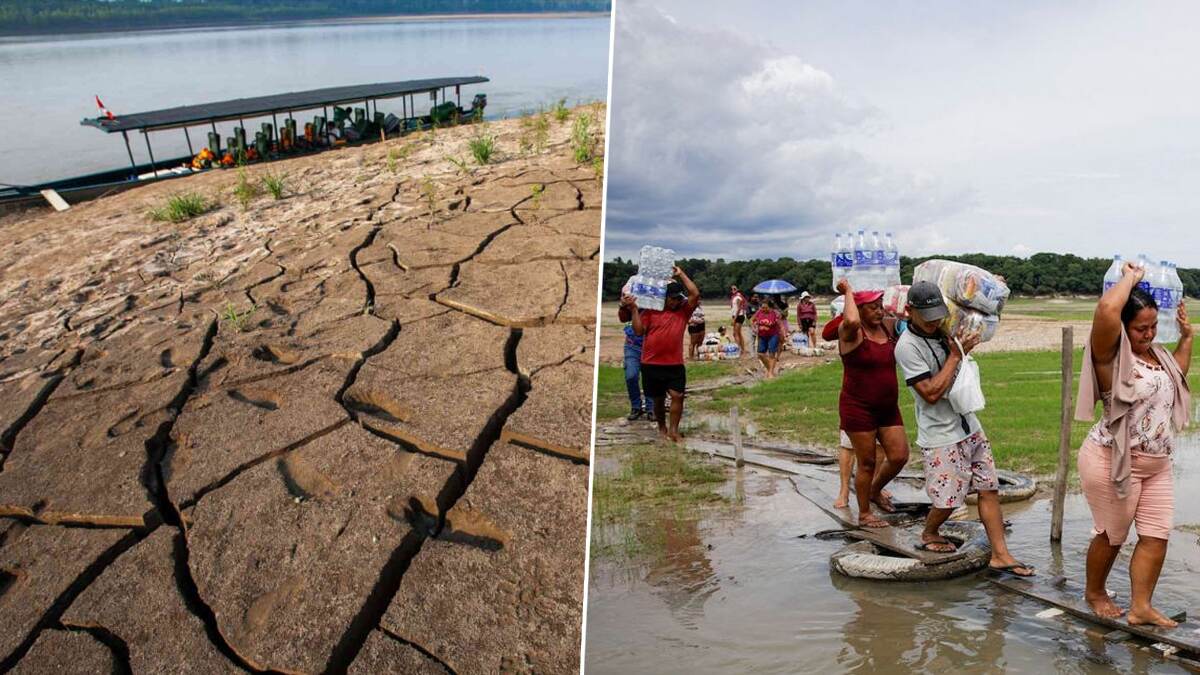 Brazil Drought: 122 ஆண்டுகளில் இல்லாத கடும் வறட்சி.. அமேசான் நதி வற்றி பரிதவிக்கும் பிரேசில்..!