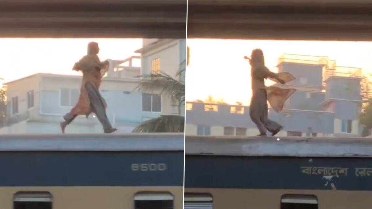 Viral Video: ஓடும் ரயிலின் மேலே ஓடும் வங்கதேச பெண்.. வீடியோ வைரல்..!