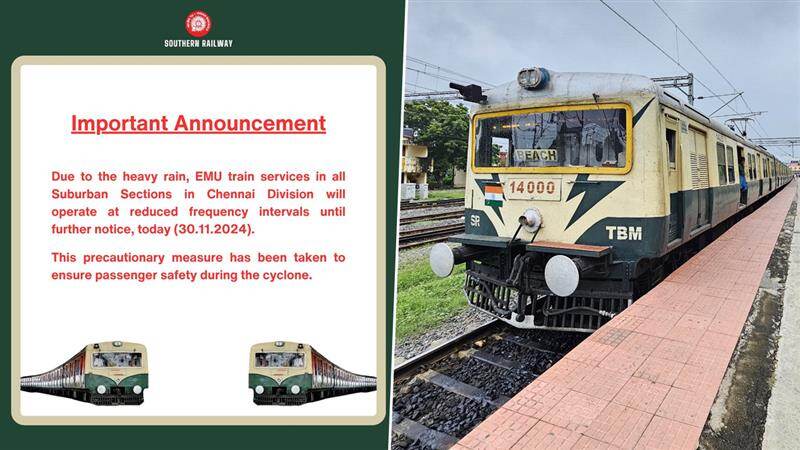 Chennai Local EMU Train: சென்னை புறநகர் இரயில் சேவைகள் குறைப்பு; தென்னக இரயில்வே அறிவிப்பு.!