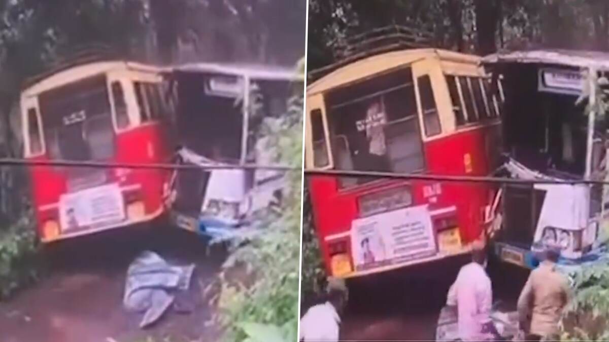 Road Accident: இரண்டு அரசுப் பேருந்துகள் நேருக்கு நேர் மோதி விபத்து.. பதறவைக்கும் சிசிடிவி காட்சி உள்ளே..!