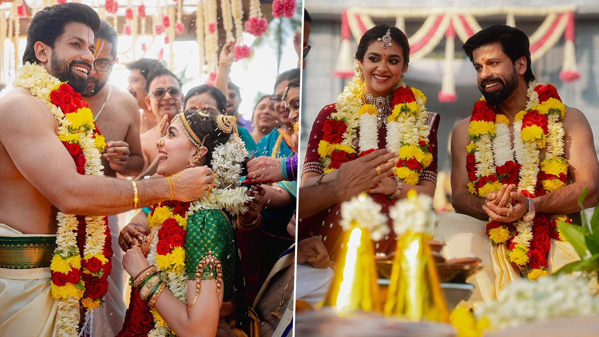 Keerthy Suresh Wedding: காதலரை கரம்பிடித்த நடிகை கீர்த்தி சுரேஷ்.. திருமண புகைப்படங்கள் வைரல்...!