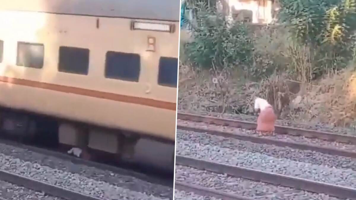 Viral Video: நொடியில் உயிர் தப்பிய சம்பவம்.. ரயில் தண்டவாளத்திற்கு அடியில் படுத்துக்கொண்ட நபர்.., வீடியோ வைரல்..!