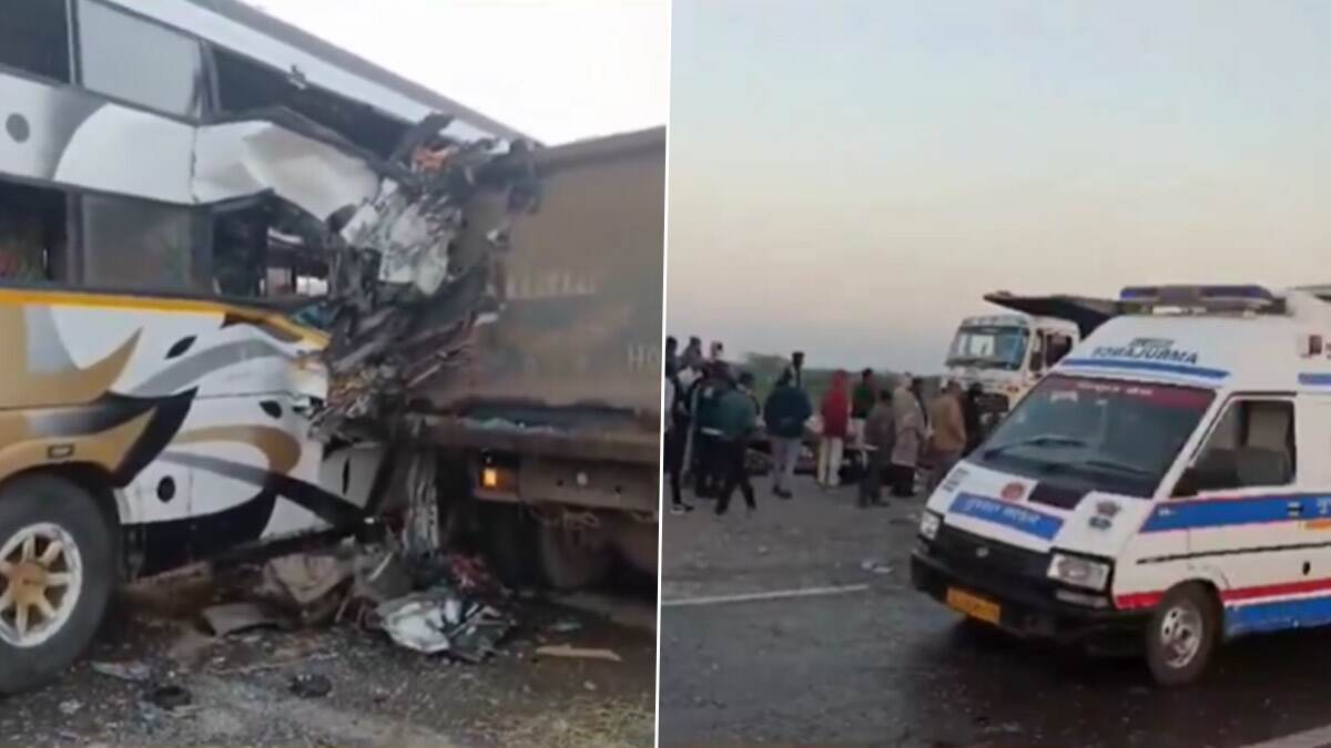 Road Accident: லாரி மீது பேருந்து மோதி விபத்து; 6 பேர் பலி.. 10 பேர் படுகாயம்..!