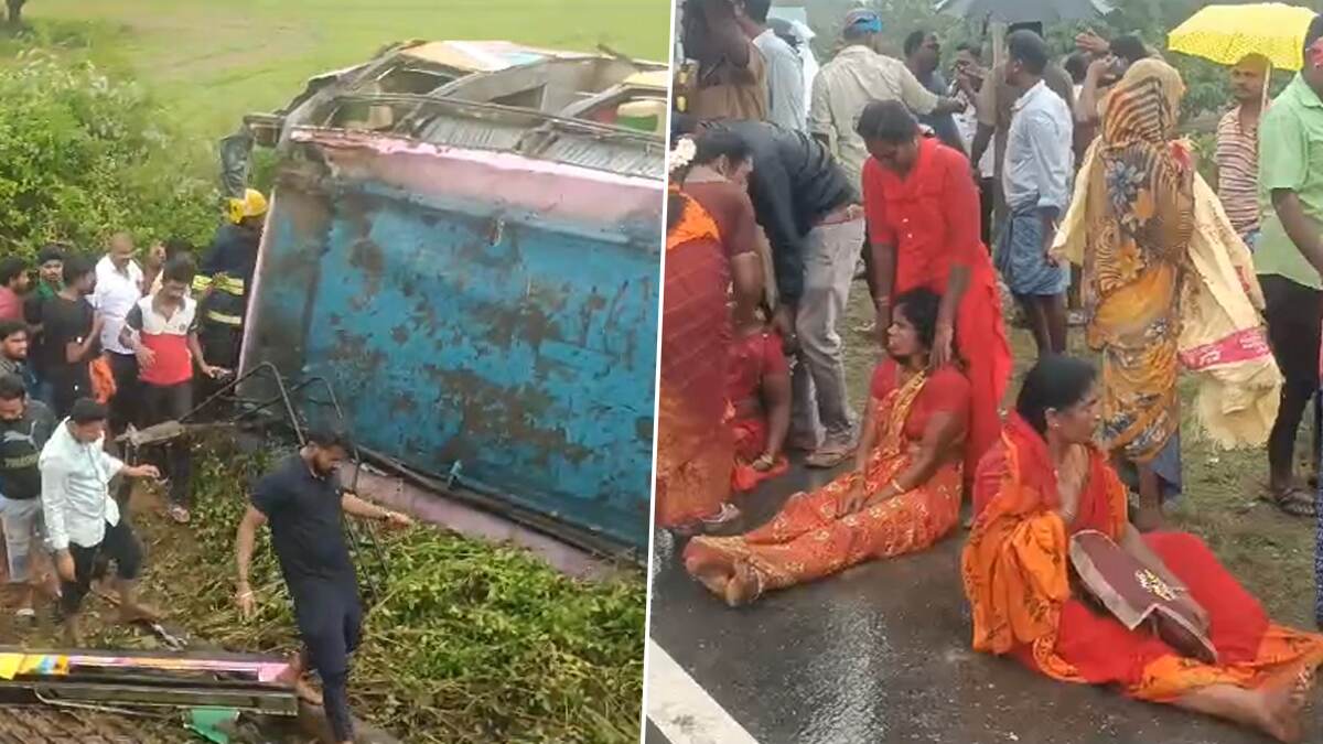 Krishnagiri Accident: ஆதிபராசக்தி கோவிலுக்கு சென்றவர்களுக்கு சோகம்; ஓட்டுனர்களின் போட்டா-போட்டியால் 40 பேர் காயம்.!