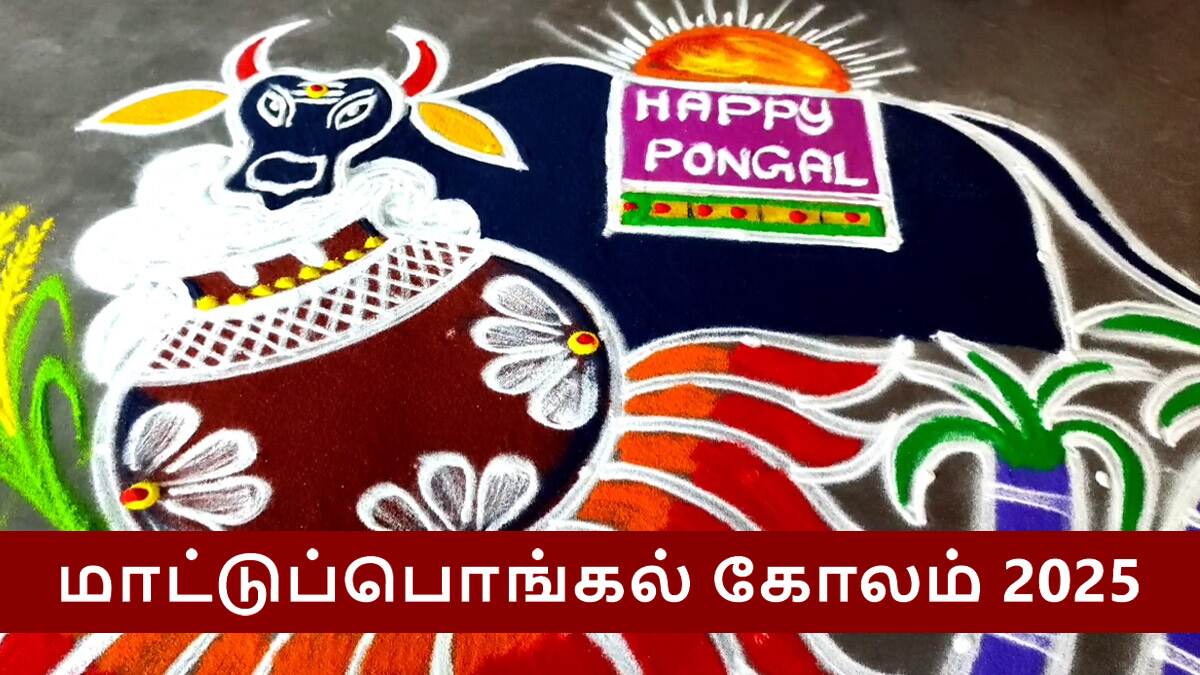 Mattu Pongal Rangoli 2025: மாட்டுப்பொங்கல் 2025: கண்போரெல்லாம் கண்கவரும் அசத்தல் கோலம் டிப்ஸ் இதோ.!