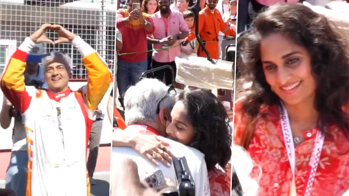 Ajith Kumar Racing: துபாய் கார் பந்தயத்தில் நடிகர் அஜித்குமார் வெற்றி; மனைவியிடம் அன்பை வெளிப்படுத்திய காட்சி வைரல்..!