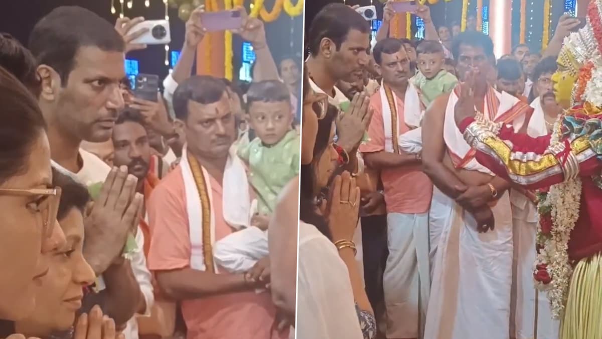 Vishal at Kantara Temple: காந்தாரா தெய்வத்தின் அருளாசியை எதிர்நோக்கி விஷால்; பயபக்தியுடன் சாமி தரிசனம்.!