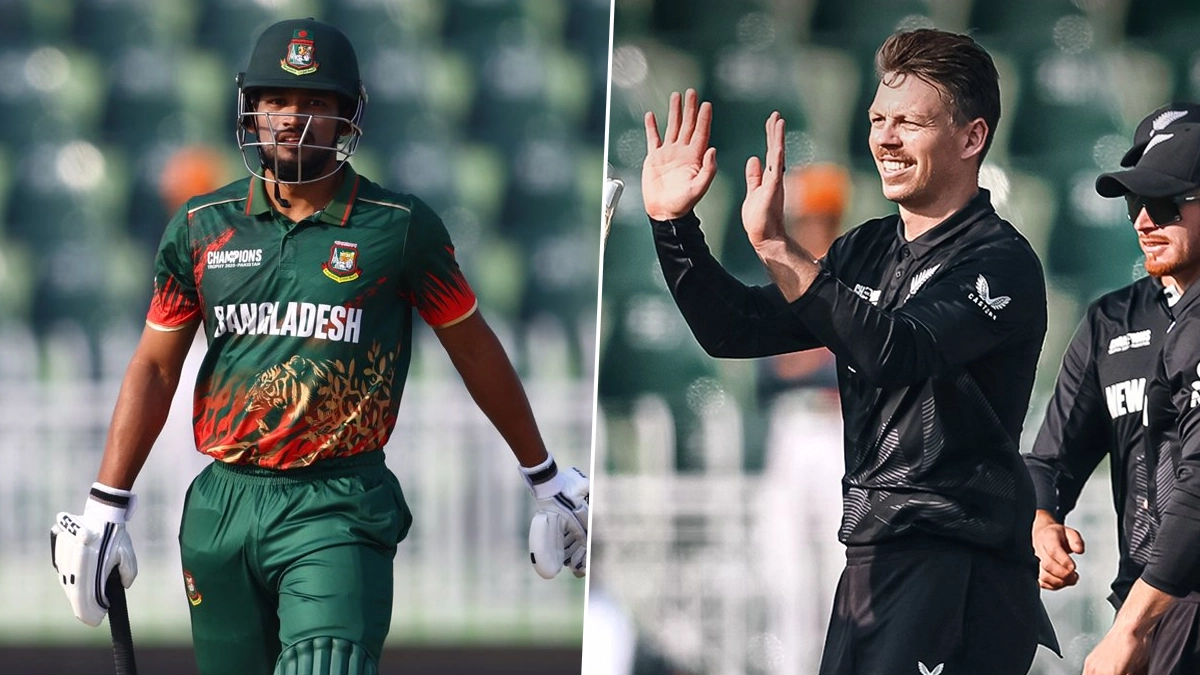 NZ Vs BAN: அதிரடியாக தெறிக்கவிட்ட நஜ்மல் ஹொசைன்.. நியூசிலாந்து அணிக்கு 236 ரன்கள் இலக்கு.!