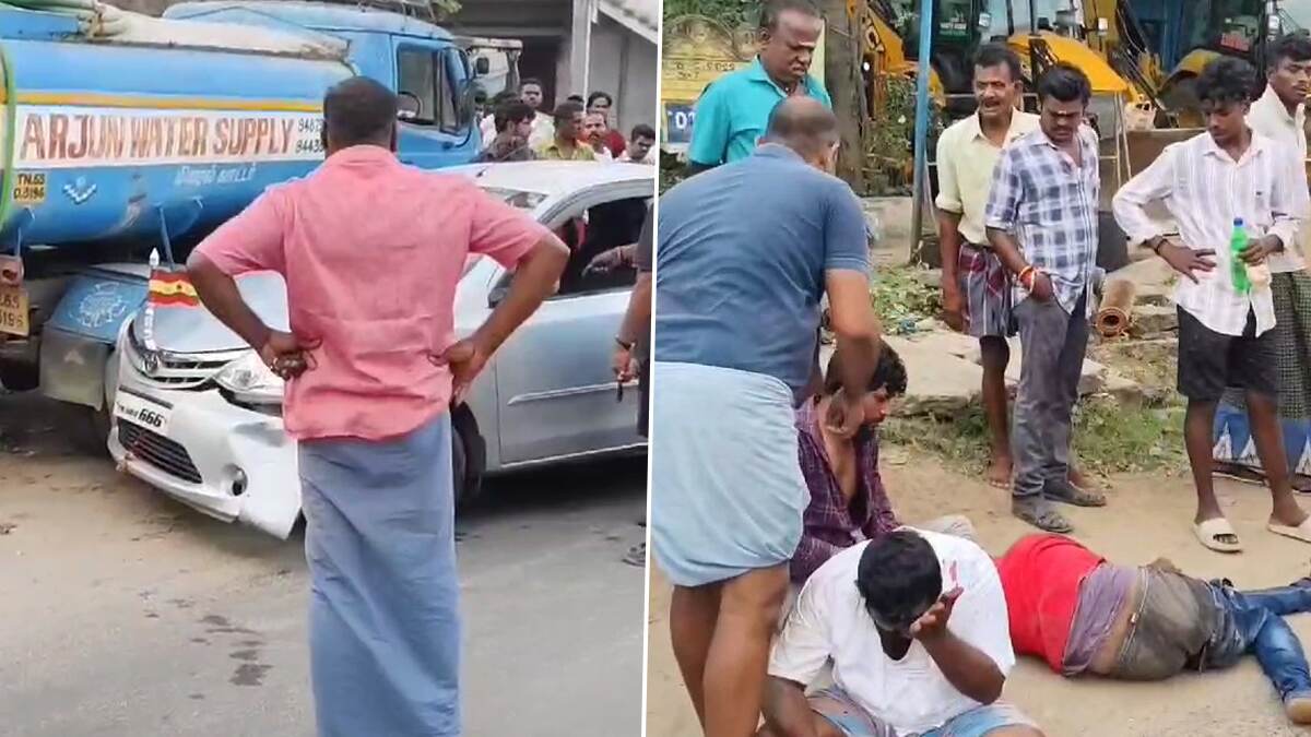 Car Accident: போதையில் விபத்தை ஏற்படுத்திய காரில் தவெக கொடி: வெளுத்துக்கட்டிய பொதுமக்கள்.!