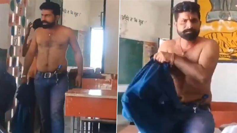 Shocking Video: இடுப்பில் சரக்கு, நடையில் மிடுக்கு.. போதையில் மேலாடையின்றி பள்ளி வளாகத்தில் வாக்குவாதம்..!