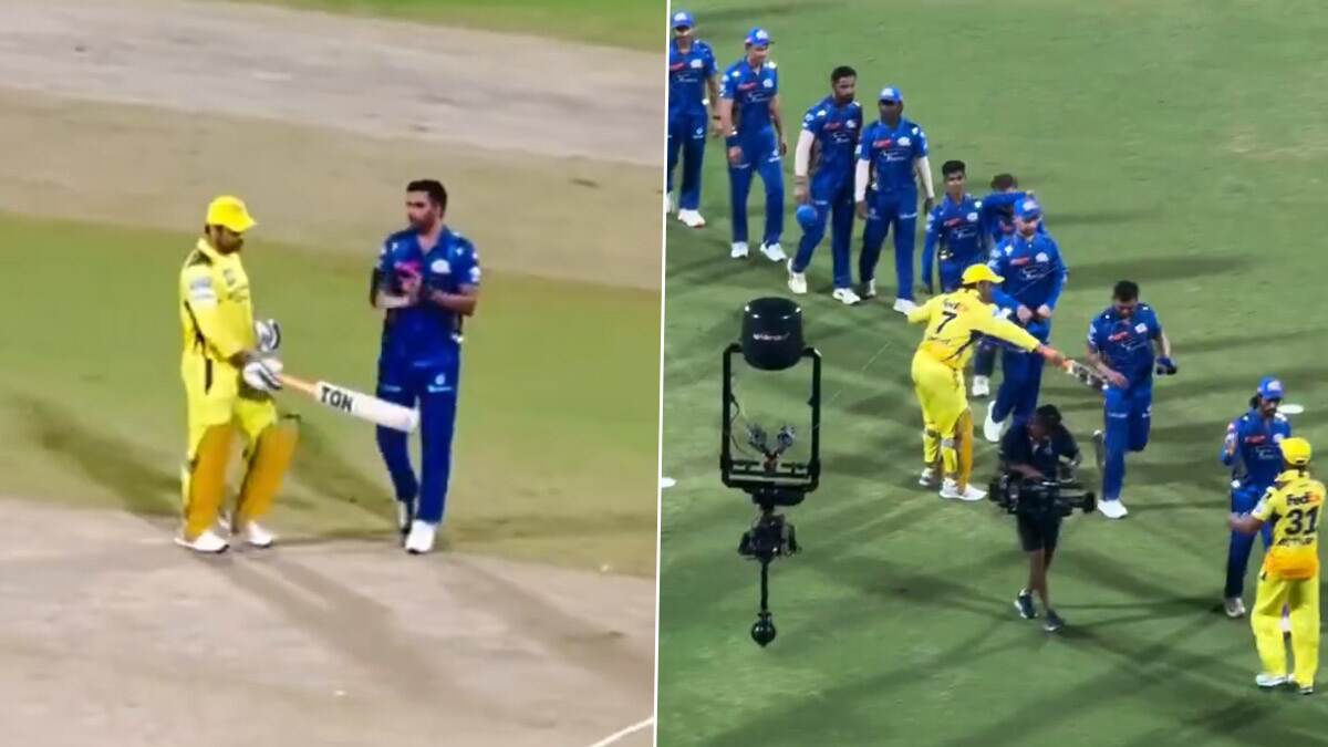 CSK Vs MI: தோனியை சீண்டிய தீபக் சாஹர்.. பேட்டால் செல்லமாக அடித்த தோனி.., வீடியோ உள்ளே..!