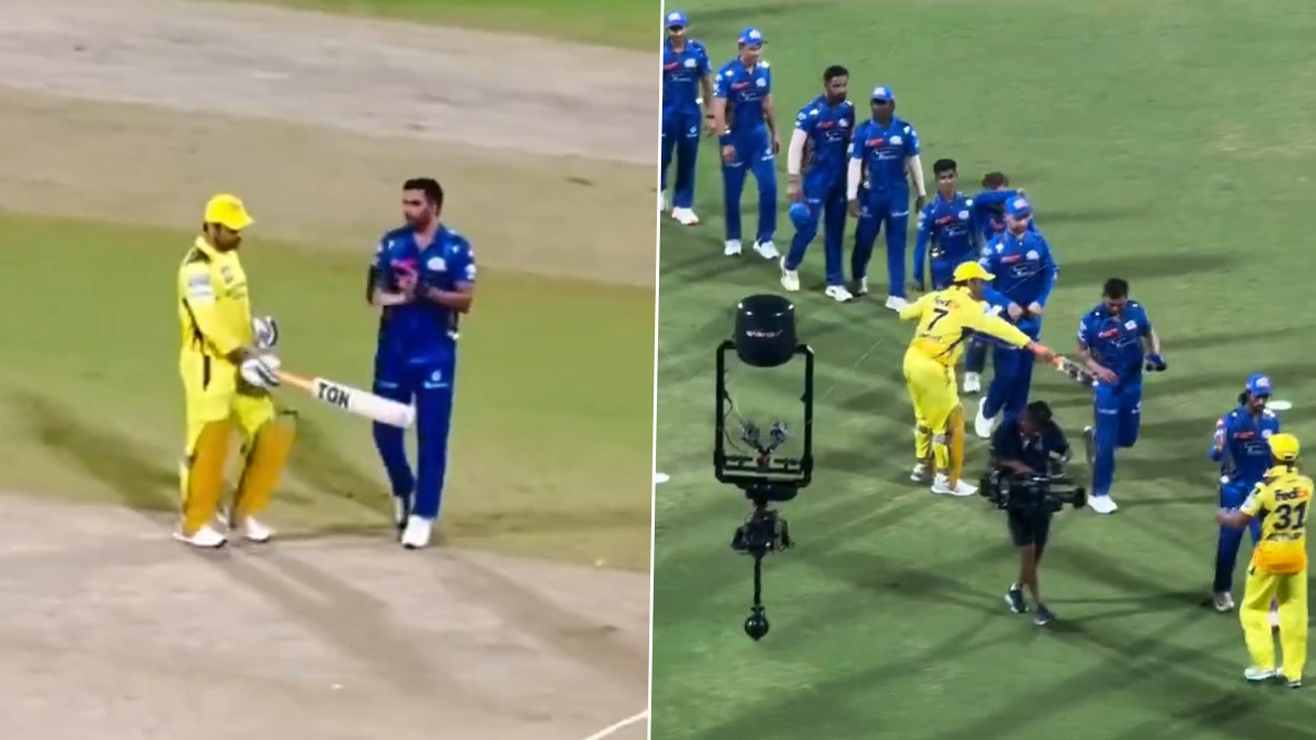CSK Vs MI: தோனியை சீண்டிய தீபக் சாஹர்.. பேட்டால் செல்லமாக அடித்த தோனி.., வீடியோ உள்ளே..!