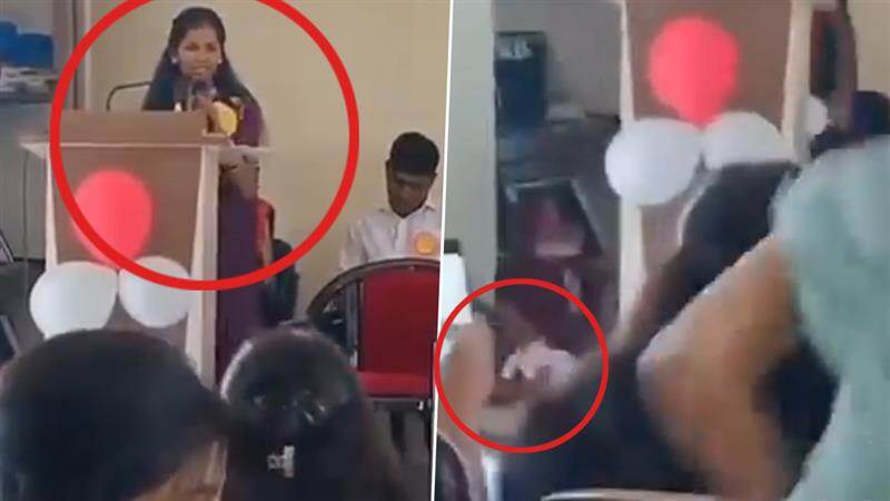 கல்லூரி இறுதி நாள் பேச்சில் இறுதி மூச்சை விட்ட மாணவி.. சிரித்தபடி மயங்கி விழுந்து மரணம்.!
