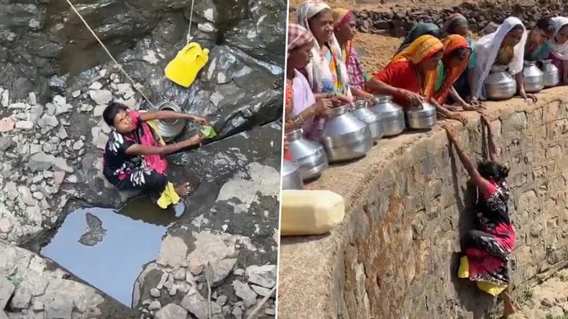 தண்ணீர் வேண்டி தினமும் தவிக்கும் பெண்கள்.. கிணற்றில் இறங்கி ஆபத்துடன் நகரும் வாழ்க்கை.!