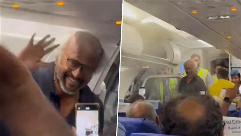 Rajinikanth: தலைவர் தரிசனம் கிடைத்த மகிழ்ச்சியில் ரசிகர்கள்.. விமான பயணத்தில் இன்ப அதிர்ச்சி.!