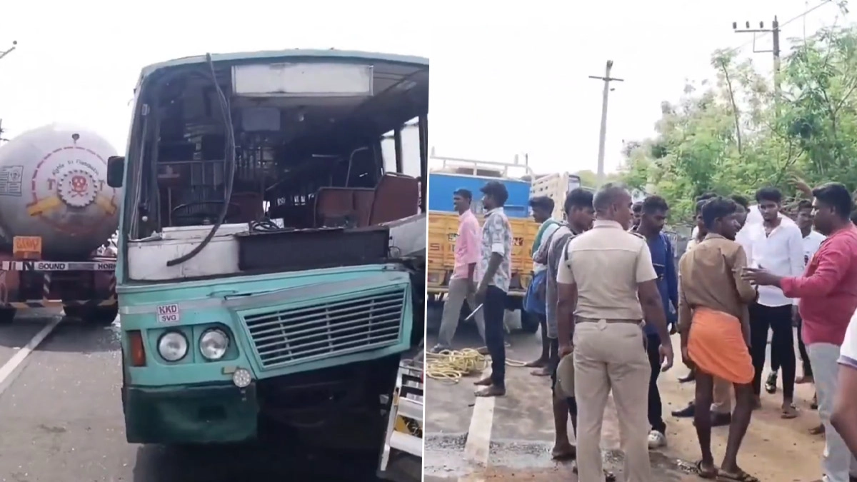Road Accident: அரசு பேருந்து - டேங்கர் லாரி மோதி பயங்கரம்; 20க்கும் மேற்பட்டோர் படுகாயம்..!