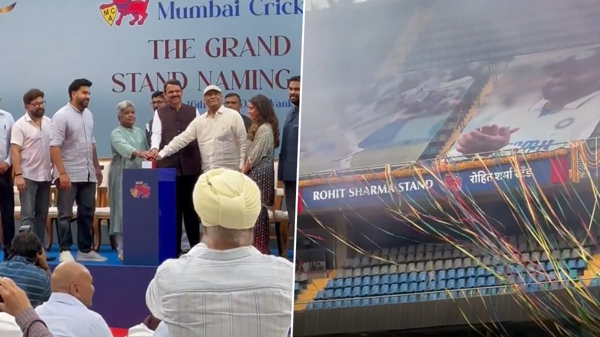 Rohit Sharma Stand at Wankhede: ரோஹித் சர்மா பெயரில் வான்கடேவில் இருக்கை அரங்கம் திறப்பு.!