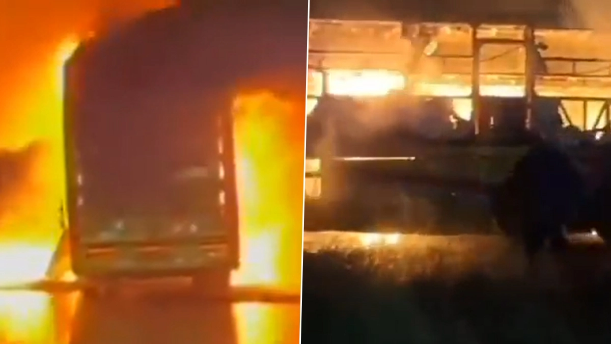 Andhra Bus Fire Accident: எலும்புக்கூடான ஆம்னி பேருந்து.. தீப்பிடித்து 23 பேர் உடல் கருகி பலி.. ஆந்திராவில் கண்ணீர் துயரம்...!